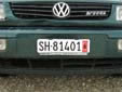 Temporary plate (front); valid until June 2010. SH = Schaffhausen