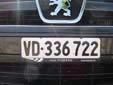 Normal plate (front). VD = Vaud