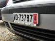 Temporary plate (front); valid unitil April 2010. VD = Vaud