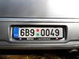 Normal plate. B = Jihomoravský kraj (Brno region)