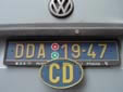Diplomatic plate (DD, old style)<br>CD = Corps Diplomatique / Diplomatic Corps