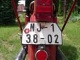 Motorcycle plate (old style). NJ = Nový Jičín