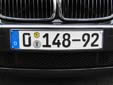 Diplomatic plate. 0 = Diplomatic Corps. 148 = United Arab Emirates