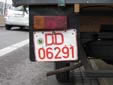 Dealer plate (old style). DD = Dresden. 06 = dealer