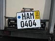 Temporary plate; valid until 15 May 2012. HAM = Hamm
