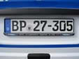 Police vehicle's plate. BP = Bundes Polizei (Federal Police)<br>Submitted by Harald Schapperer from Germany