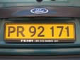 Commercial vehicle's plate (old style)