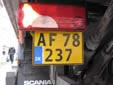 Commercial vehicle's plate