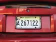 Normal plate. A = passenger car