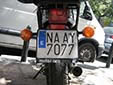 Motorcycle plate (old style). NA = Navarra