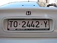 Normal plate (old style). TO = Toledo