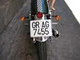 Motorcycle plate (old style). GR = Granada