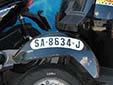 Motorcycle sticker plate (old style). SA = Salamanca