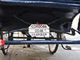 Local plate for special vehicles, this one on a horse carriage<br>CO = Córdoba. SP = Servicio Público / Public Service