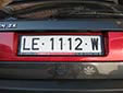 Normal plate (old style). LE = León