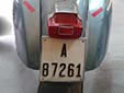 Motorcycle plate (old style). A = Alicante<br>Submitted by Ángel Martínez Corbí from Spain