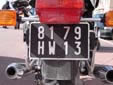 Motorcycle plate (old style). 13 = Bouches-du-Rhône
