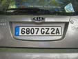 Normal plate (old style rear plate, optionally white since 2007)<br>2A = Corse-du-Sud (South Corsica)