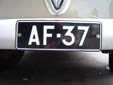 Normal plate (old style, but still issued for old vehicles<br>that previously had black plates). A = Helsinki