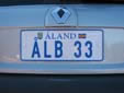 Normal plate. ÅL = Åland