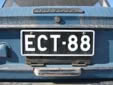 Normal plate (old style, but still issued for old vehicles<br>that previously had black plates). E = Turku