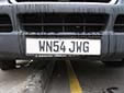 Normal plate (front; unofficial style). WN = West of England (Bristol)<br>54 = registered between September 2004 and February 2005