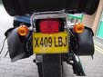 Motorcycle plate. X = registered between<br>September 2000 and February 2001. BJ = Ipswich