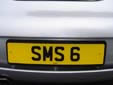 Personalized plate (rear). MS = Stirlingshire,<br>but this does not apply to personalized plates