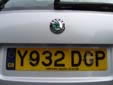 Normal plate (rear) with an optional euroband<br>Y = registered between March and August 2001<br>GP = London (South-West)
