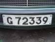 Normal plate (front, old style). G = Gibraltar