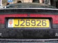 Normal plate (rear). J = Jersey