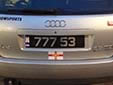 Normal plate (rear) with old-style color scheme<br>GBG = Great Britain Guernsey<br>Submitted by Christian Frauenfelder from Switzerland