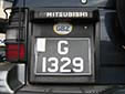Personalized plate with an unofficial, yet tolerated, old style<br>color scheme. Apparently the owner removed the 'euroband'.<br>G = Gibraltar