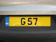 Personalized plate (rear). G = Gibraltar