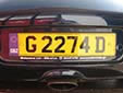 Normal plate (rear). G = Gibraltar