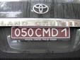 Diplomatic plate (old style). CMD = Chef de<br>Mission Diplomatique / Head of the Diplomatic Mission