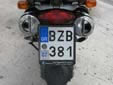 Motorcycle plate. BZ = Attica