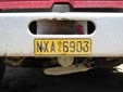 Truck plate (front). NX = local transportation