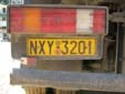 Truck plate (rear). NX = local transportation