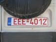 Plate for vehicles exempt from taxes