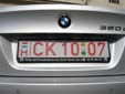 Diplomatic plate (old style). CK = non-diplomatic embassy staff