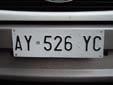 Normal plate (old style, front)