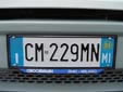 Normal plate (front). MI = Milano. 04 = First registerd in 2004