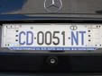 Diplomatic plate. CD = Corps Diplomatique / Diplomatic Corps<br>NT = Gabon
