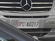 Civil Protection vehicle's plate (front)<br>DPC = Dipartimento della Protezione<br>Civile (Civil Protection Department)<br>Submitted by Menno Jansen from The Netherlands