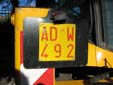 Construction vehicle's plate