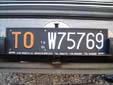 Normal plate (old style, rear). TO = Torino