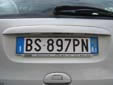 Normal plate (rear). AO = Aosta. 01 = First registerd in 2001