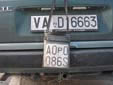 Dealer plate. P = prova (test)