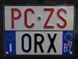 Civil Protection vehicle's plate (rear) for the<br>autonomous province of South Tyrol<br>PC = Protezione Civile / ZS = Zivilschutz (Civil Protection)<br>BZ = Bozen (Bolzano)